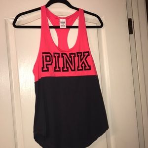 pink razorback tank top size small